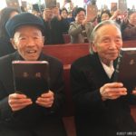 90 years old couples in Zhang Ye church _WM